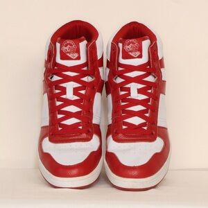 Pony Men's City Wings Lace Up Red & White High-Top Sneakers